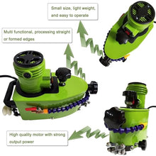 XIVUIFOI Small Glass Edging Machine Electric Glass Edger Straight Round Bevel Edge Trimmer Grinder DIY Glass Corner Grinding Edging Machine Glass Polish Grinding Machine (Green)