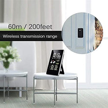 JDXQBLD Weather Station Wireless Indoor Outdoor, 12h Weather Forecast with 1 Outdoor Sensor, Temperature Humidity Monitor Gauge with Weather Clock, HD Color Large Scree