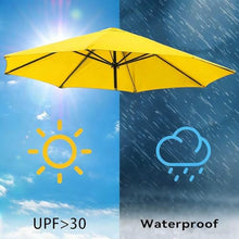 MXJCKSOQ Beige Replacement Parasol Canopy 2.0m/3.0m/3.5m - Waterproof Breathable 6-Rib Umbrella Fabric for Sunshade & Patio Umbrella - Canopy Material,Yellow-3.5m/6-Ribs