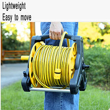 Garden Hose Reel Cart Portable Hose Reel with 10 Meters 1/2" Pipes Ten Gear Splash Adjustable and Convenient Storage Multi-Scenario Application & No Assembly Required for Gardening Car Cleaning Wa