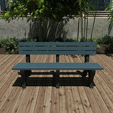 Aurora Traditional 6 ft Park Bench, Nantucket Blue