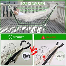 2 Person Hammock with Stand Included,Weight Capacity 700LB Capacity with Hardwood Spreader Bar & Storage bag for Indoor Outside, Patio,Garden,Backyard,Beach