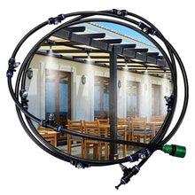 Outside Patio/Porch Misting Cooling System with Water Filter & Mist Nozzle