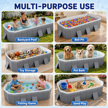 Foldable Hard Sided Above Ground Family Pool for Kids Adults