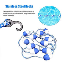 HDYZJQ Indoor Outdoor Swimming Pool Safety Rope, Deep Shallow End Divider Line with 2 Pre-Assembled Stainless Hooks and Buoy Ball, Wave-Proof Pool Floating Rope(11m/36ft)