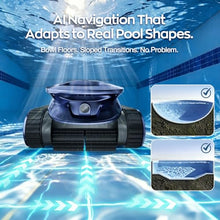 2026 Upgraded Lodoba SAT40 Robot Vacuum for Inground Pools, Replaceable Battery Cordless Robotic Pool Cleaner for Above Ground Pool up to 3,200 Sq.ft, 210-Min Runtime, Self-Parking