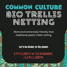 Common Culture Bio Trellis Netting Bulk Roll | 5 ft x 3,280 ft with 3.5-Inch Squares | Heavy-Duty Plant Support for Gardening, Climbing Plants, and Hydroponics | UV Resistant, Durable, Easy to Install
