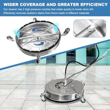 30-Inch Stainless Steel Pressure Washer Surface Cleaner, Heavy Duty 4-Wheel Driveway & Concrete Cleaner Attachment, Commercial-Grade 5200 PSI for Patios, Sidewalks, Decks