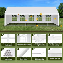 Acekool 20x32 FT Outdoor Tent with Removable Sidewalls White