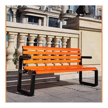 Garden Benches Wrought Iron Park Bench - Welded Backrest Garden Bench for Outdoor Seating