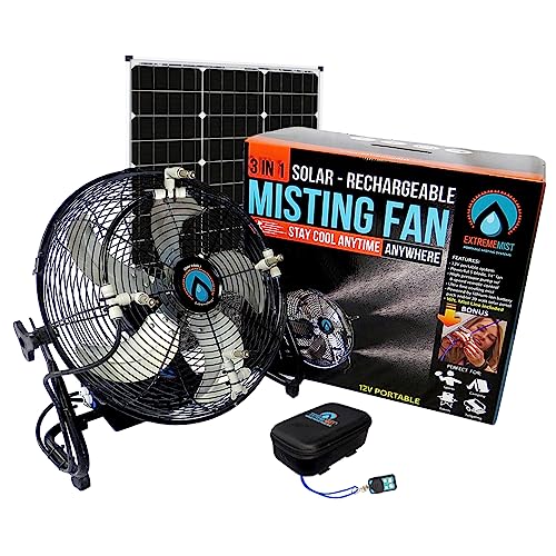 EXTREMEMIST Portable Solar Powered Misting Fan Pro 270 PSI
