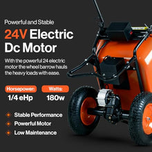 SuperHandy Electric Wheelbarrow Utility Cart, 24V, 330 lb, Power Wagon