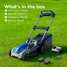 Kraftsense 21" Cordless Lawn Mower, 80V Self-Propelled Mower with 2×4.0Ah Battery & Charger, Ultra-Quiet Motor for Medium-to-Large Yards, Lawn Care, Backyard Maintenance