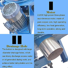 EQCOTWEA Industrial Stainless Steel Centrifugal Dehydrator Spin Dryer 99.2LB Blue