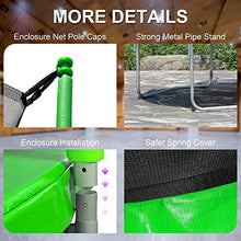 BestMassage 14FT Rectangle Trampoline with Enclosure Net Green