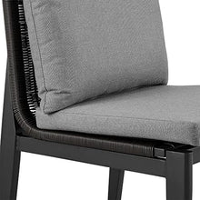 Armen Living Grand Modern 5-Piece Outdoor Patio Dining Set Black