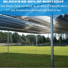 VBS - Black Shade Cloth - Black Mesh Fabric for Fence Privacy Screen, Black Garden Shade, Mesh Fence Screening, Shade Cloth Rolls, Wind Screen (80% - 26' x 75')