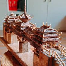 Okjew Handcrafted Wood Wind and Rain Bridge Model