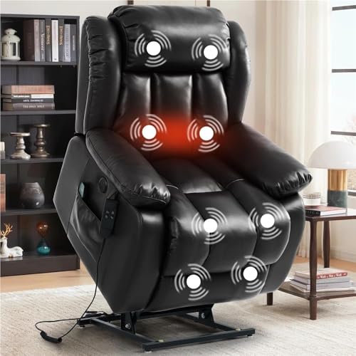 UOPYNE Infinite Position Dual Motor Power Lift Recliner with Massage Heat