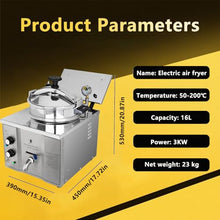 ZHIGUANYUN 3000w Commercial Fryer, 16L Fried Chicken Machine, High Pressure Fried Chicken Stove, for Chicken/Meat/Fish/French Fries
