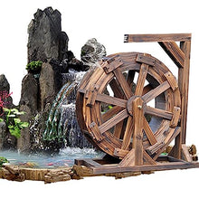 Waterwheel Fountain Outdoor Garden,Water Wheel Fountain for Balcony Patio Pond Pool,Yard Decoration Freestanding Wood Design Spring Water Feature Feng Shui Wheels,for Terrace Outdoors (Size : 90cm)