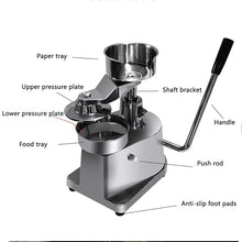 QYDZSHOP Hamburger Forming Machine Maker Manual Press Machine, Grill Burger Press Tool,4/5/6inch, Heavy-Gauge Stainless Steel,with Hamburger Paper Pack (500 Sheets) Perfect for Kitchen Meat Forming