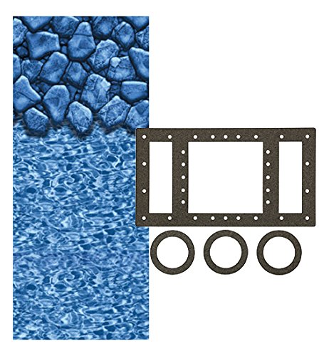 Smartline Oval Liner | Boulder Swirl Design | 21'x41' | Overlap Style | 48-52" Wall Height | 25 Gauge Vinyl