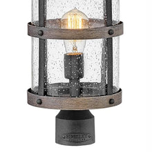Hinkley Lakehouse Medium 12V Outdoor Post Lantern, Aged Zinc/Driftwood Gray