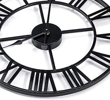 CUTPOIY Wall Clock,Outdoor Clock,Garden Clock,Large Metal Wall Clock Industrial Outdoor Waterproof Wall Art Clocks, European Retro Clock with Large Roman Numerals, Silent Battery O(Red-31.5inch)
