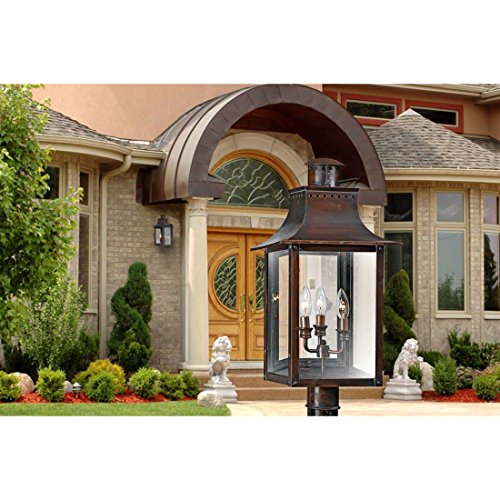 Quoizel Chalmers Outdoor Wall Lantern 15 Inch 1-Light Aged Copper