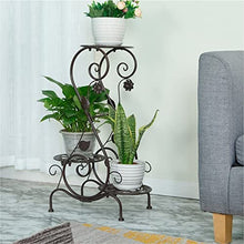 OJKJGYTF Plant standPlant Stand Metal Flower Stand with 3 Shelves Plant Stand Indoor Plant Shelf Outdoor Decorative Plant Shelves