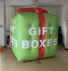 Air-Ads Supplies 8ft Giant Inflatable Square Balloon Advertising Gift Box Green