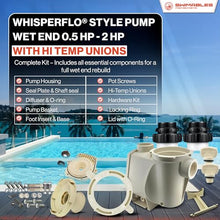Swimables Complete Wet End Replacement Compatible with Pentair Pool Pump 357149 | Works on All Whisperflo's 0.5 HP - 2 HP | Includes Pump Housing, Hardware Kit, Seal Plate and More | Made in USA