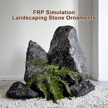 Faux Landscape Rock, Black Marble Vein Decorative Fake Rocks