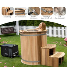 Outdoor Ice Bath Tub with WiFi Control, 1HP Ice Cold Plunge Therapy Chiller