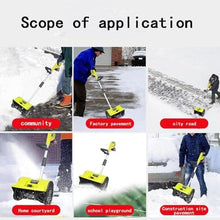 ZIJINGM Cordless Snow Shovel, 1200W Adjustable Direction Snow Blower with 4.0Ah Li-ion Battery and Charger, 36×16cm Rechargeable Shovel(BatteryBackpack)