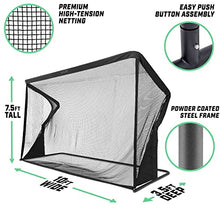 GoSports Elite Golf Practice Net with Steel Frame Black
