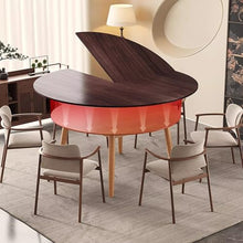 Blazea Extra Large Temporary Folding Wood Table Top, Heavy Duty Round Table Without Legs, Fold-in-Quarter Dining Card Table Top Only, Easy to Store(170 cm (67 inch))
