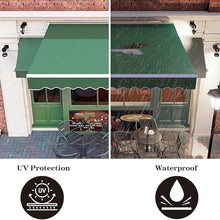 WZUOPG Manual Retractable Awning Door Window Awning Shelter Outdoor Canopy Home Deck Canopy with Manual Crank Handle（Frame included ）, 26.2x9.8ft