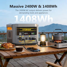 VTOMAN FlashSpeed 2400 Portable Power Station with 400W Solar Panel, 2400W