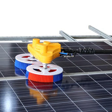 Solar Panel Cleaning Brush and Pole, 3.5MSolar photovoltaic Panel Cleaning, Double Head Solar Cleaning Brush, with Lithium Battery and Power Converter
