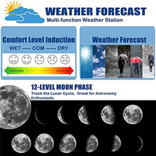 YWMLFZ Weather Station Indoor Outdoor Weather Forecaster with Digital Thermometer Hygrometer with Alarm Clock