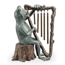 Frog and Harp Tube Windchime and Garden Sculpture