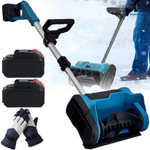 ErShangMao Outdoor Cordless Snow Blower - 600w Brushless Electric Snow Shovel with 3-Way Chute, Long-Life Battery, Telescopic Handle, Effortlessly Clear Snow Where You Want 2batteries