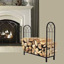 A1DFDFGOQSFG Heavy Duty Firewood Rack for Indoor and Outdoor Use Metal Wood Holder for Fireplace Large 120cm Size Black Color Lumber Storage Carrier with Fireplace Tools,Black-58cm (Black 120cm)