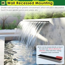 72" 60" 50" 48" 40" 36" 24" 18" 16" 12" Custom Pool Fountain Water Feature Spillway, All-in-1 Pond Waterfall Kit, Embedded Mount Spray Water Accessories
