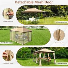 Patiojoy 2-Tier 10'x13' Steel Gazebo Canopy Tent Shelter Patio Garden Outdoor Netting(E)