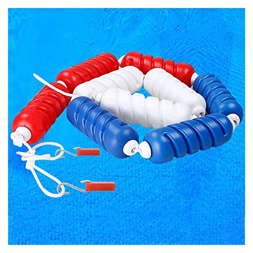 Red Blue White Yellow Pool Float Line, Lightweight Pool Shallow Deep End Cordon Line Divider Rope, Safety Floating Rope with 2 Hooks (Color : Dia 6cm/2.3in, Size : 8m/26.2ft)