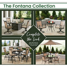 Hanover Fontana 9-Piece Rust-Resistant Aluminum Outdoor Dining Set Brown