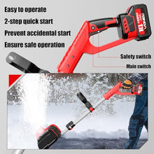 HYUIO Handheld Cordless Electric Snow Shovel,Cordless Electric Snow Blower,Electric Snow Thrower,with 2 Battery/Charger/The Length of The Pole Can Be Adjusted,B